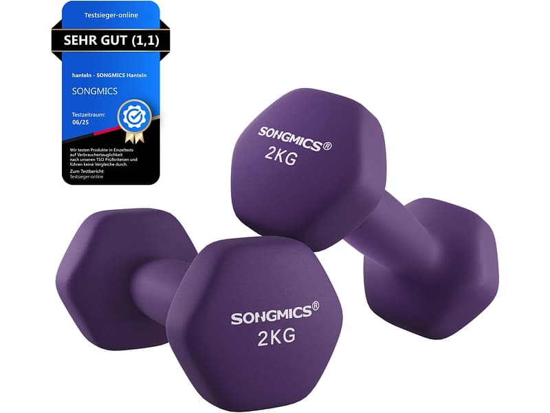 SONGMICS 2er Hantel-Set 2 Kg