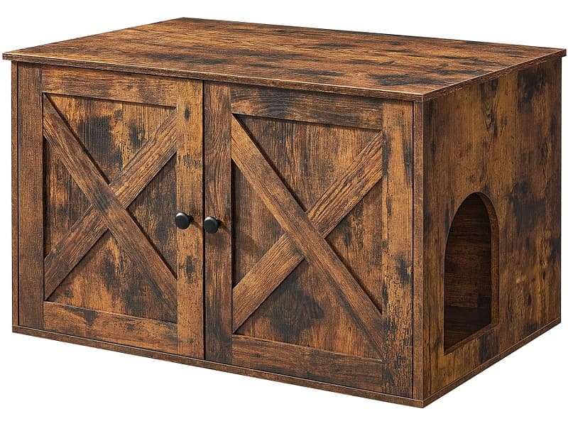 Katzenklo-Schrank FEANDREA Spanplatte vintage braun