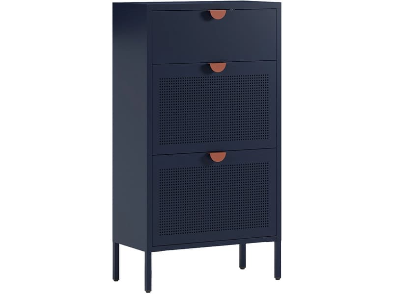 Schuhmöbel MARCKERIC SAYLA 12 Paar Schuhe 3 Klappen blau
