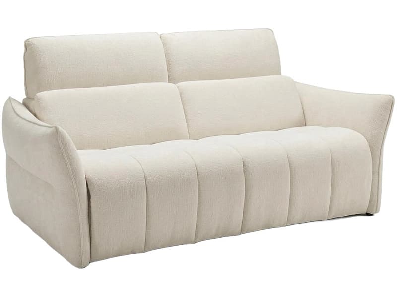3er Sofa MILANO Stoff weiss