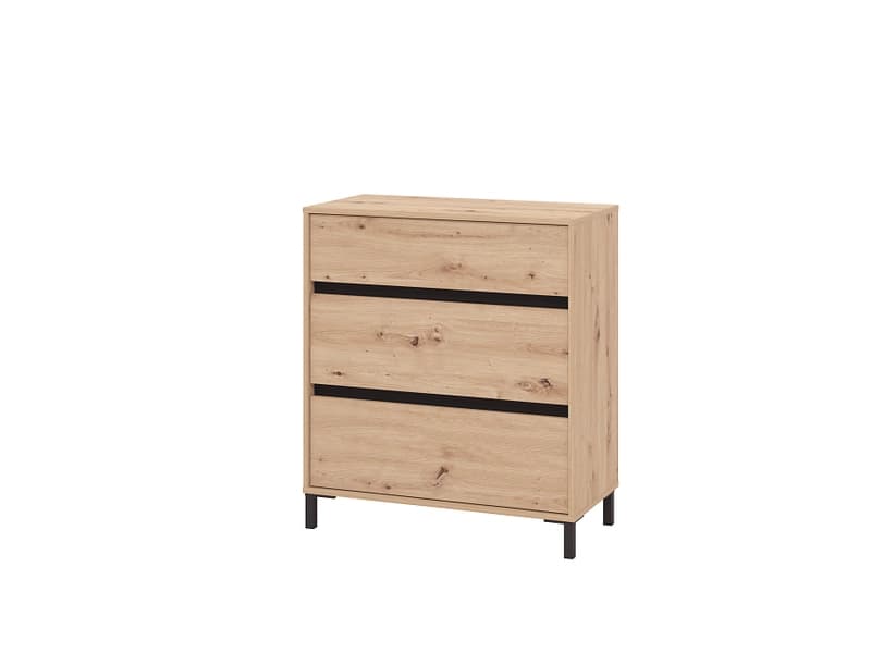 Kommode MARRON 3 Schubladen 40x80x90cm artisan eiche melamin