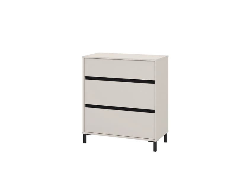 Kommode MARRON 3 Schubladen 40x80x90cm kaschmir melamin