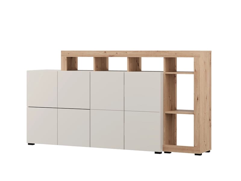 Sideboard ARGYLL 2 Türen 2 Schubladen 39.5x192.5x99.5cm kaschmir melamin