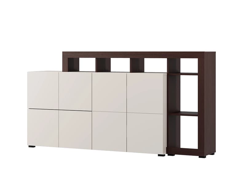 Sideboard ARGYLL 2 Türen 2 Schubladen 39.5x192.5x99.5cm kaschmir melamin