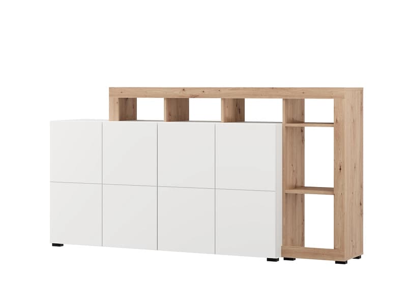 Sideboard ARGYLL 4 Türen 39.5x192.5x99.5cm weiss melamin