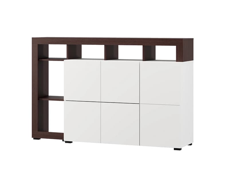 Sideboard ARGYLL 1 Tür 2 Schubladen 39.5x154x99.5cm weiss melamin