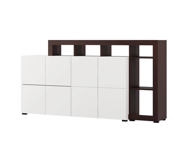 Sideboard ARGYLL 2 Türen 2 Schubladen 39.5x192.5x99.5cm weiss melamin