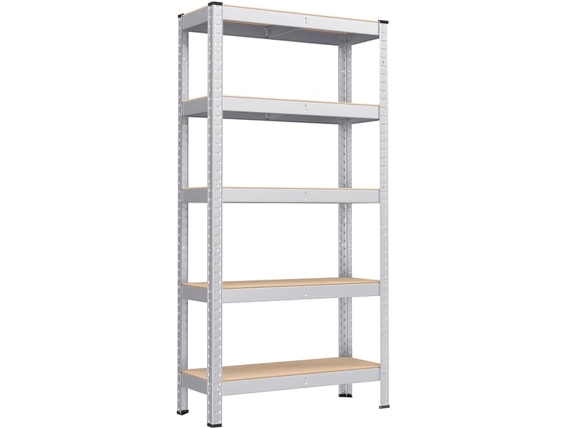 SONGMICS Schwerlastregal SMART 75x30x150cm edelstahl edelstahl / melamin