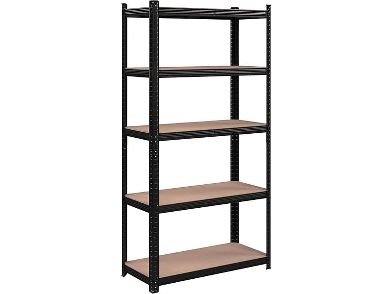SONGMICS Schwerlastregal SMART 90x40x180cm edelstahl edelstahl / melamin