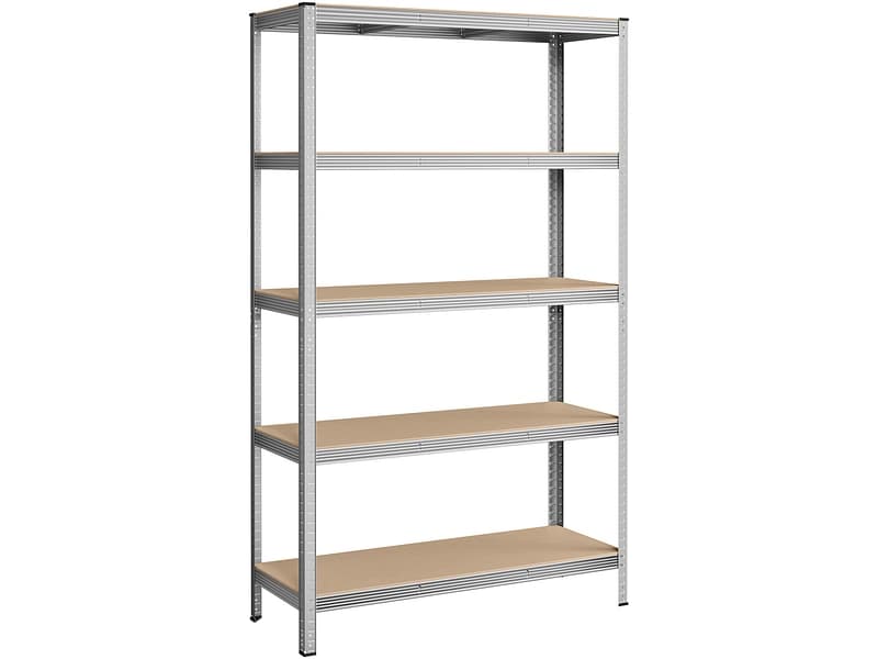 SONGMICS Schwerlastregal SMART 120x60x200cm edelstahl edelstahl / melamin