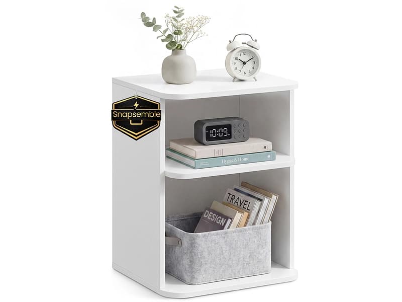 Nachttisch SONGMICS LIGHTY 35x30x45cm wolkenweiss melamin
