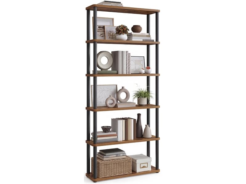 SONGMICS Regal RUSTIK 60x23.8x173.4cm spanplatte melamin