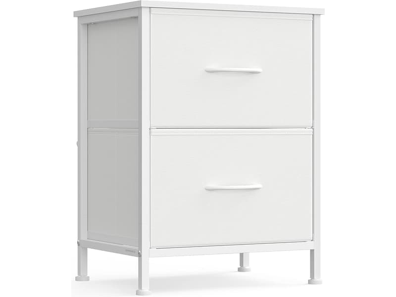 Nachttisch SONGMICS LIGHTY 2 Schubladen 39.6x30x52.2cm wolkenweiss melamin