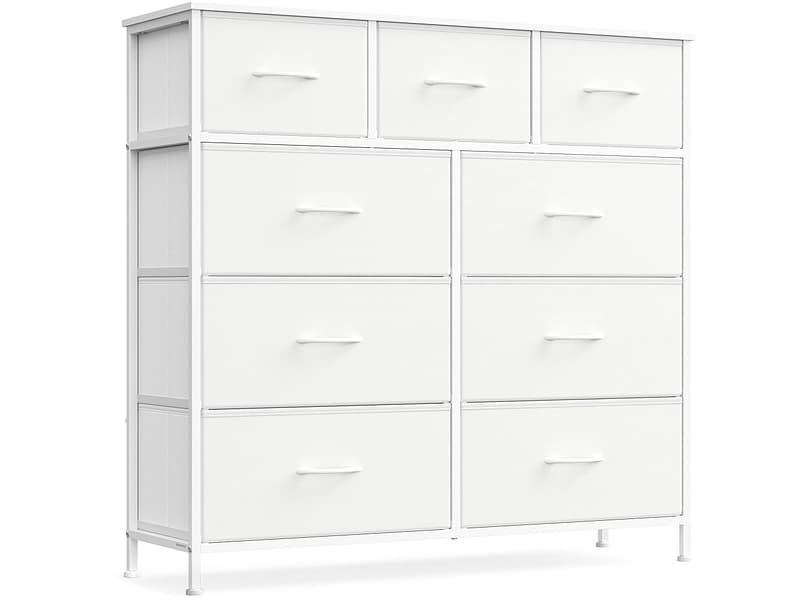 Kommode SONGMICS LIGHTY 9 Schubladen 30x98.8x95.2cm wolkenweiss melamin
