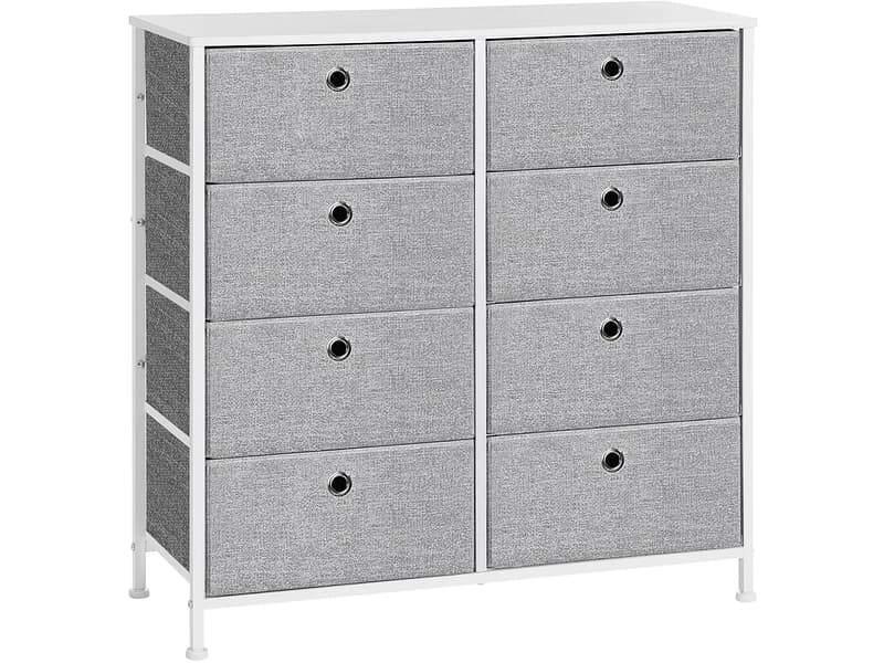 Kommode SONGMICS LIGHTY 8 Schubladen 30x80x81.5cm grau melamin