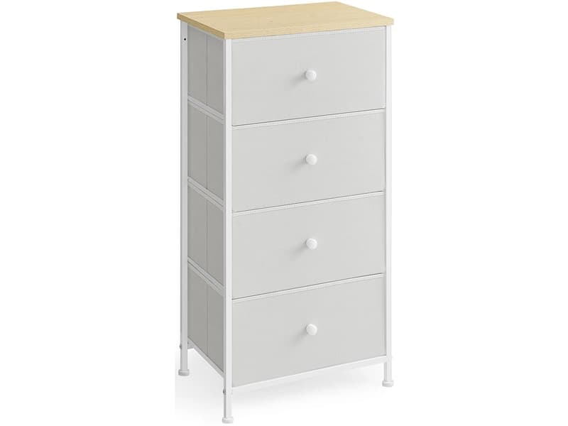 Kommode SONGMICS LIGHTY 4 Schubladen 30x45x92.3cm weiss melamin