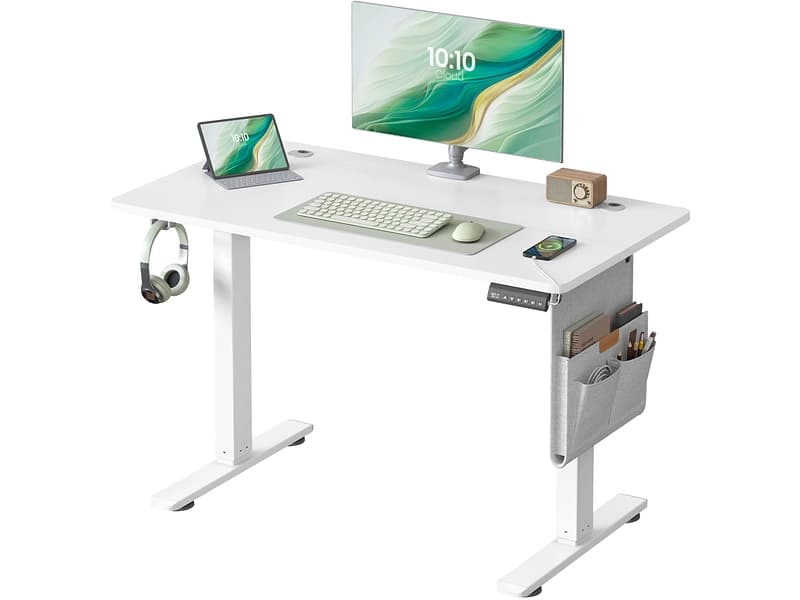 Elektrischer Schreibtisch SONGMICS LIGHTY 60x100x120cm weiss