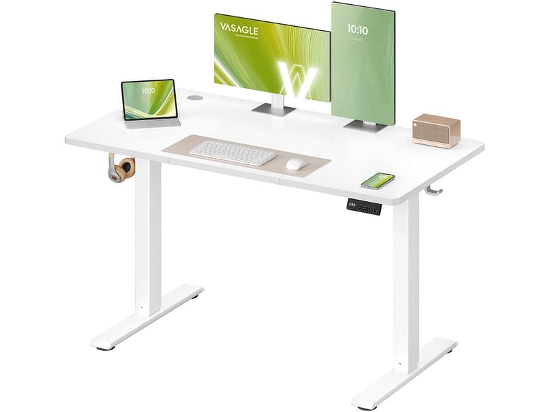 Elektrischer Schreibtisch SONGMICS LIGHTY 60x120x120cm weiss