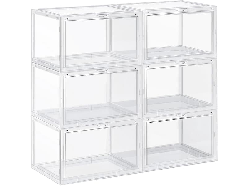 Schuhablage SONGMICS LIGHTY 6 Paar Schuhe 6 Türen durchsichtig