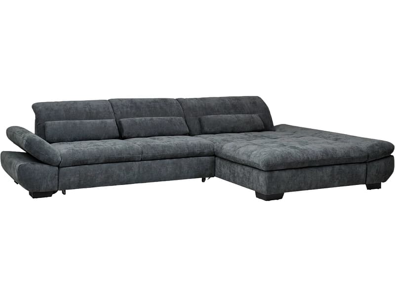 Ecksofa MALAGA Stoff graphite gray