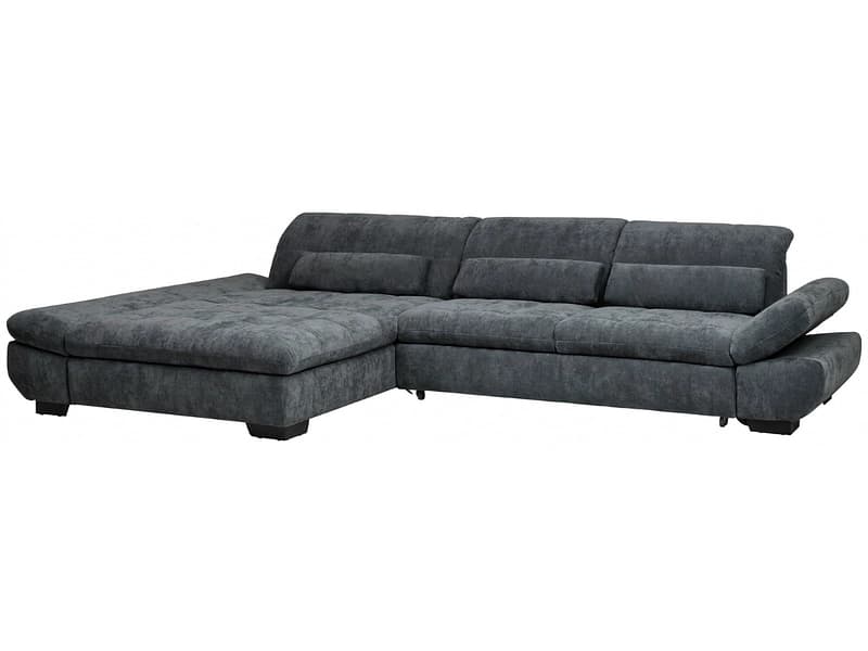 Ecksofa MALAGA Stoff graphite gray