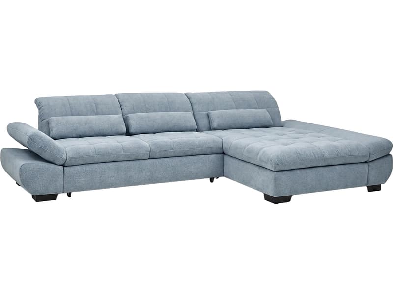 Ecksofa MALAGA Stoff blau