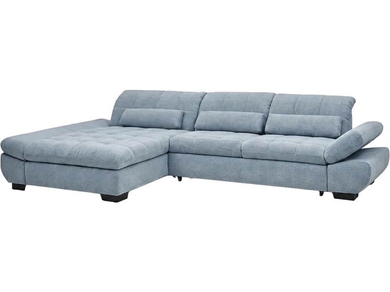 Ecksofa MALAGA Stoff blau
