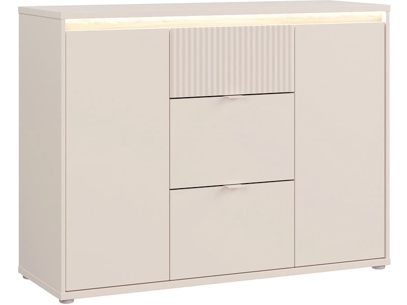 Kommode AVELLIN 2 Türen 3 Schubladen 42x117.8x89.5cm sand dekor
