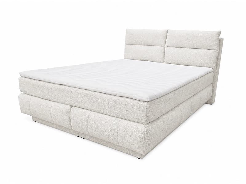 Boxspringbett KADI elfenbein 200x200cm weich