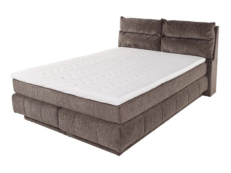 Boxspringbett KADI dunkelbraun 140x200cm weich