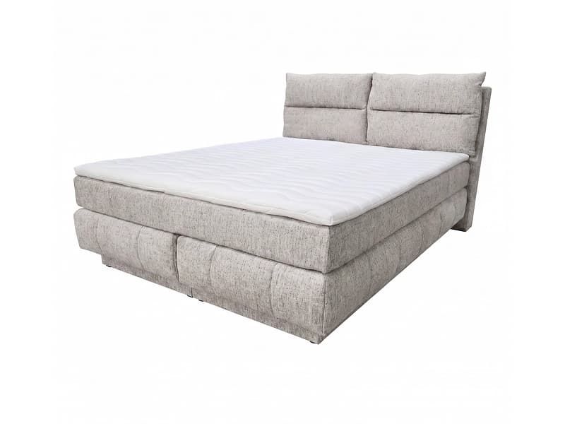 Boxspringbett KADI silber 140x200cm weich