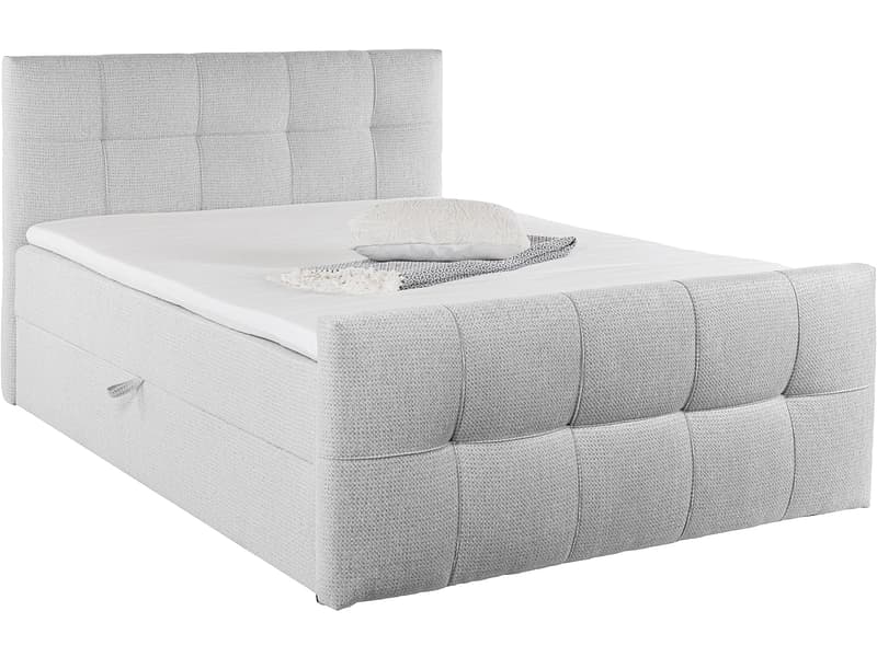 Boxspringbett HOLA grau 180x200cm halbfest