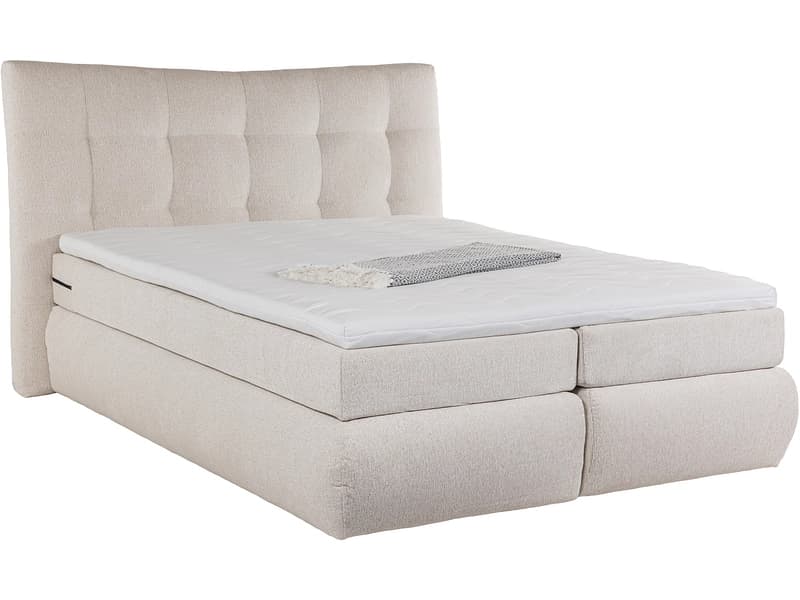 Boxspringbett STRATOS beige 160x200cm halbfest