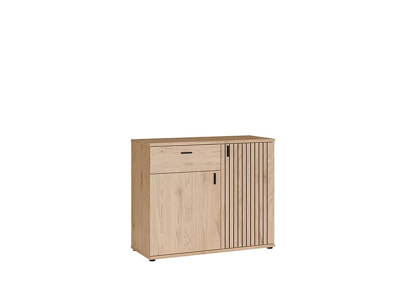 Kommode VERNIQ 2 Türen 1 Schublade 41.3x100.1x83.1cm wilde eiche dekor