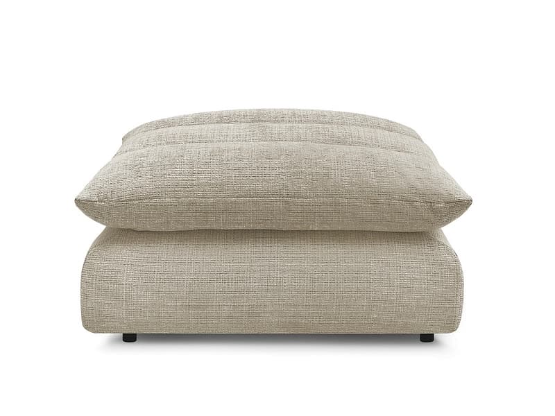Hocker BOBOCHIC NEIL 100x100x45cm stoff mit textur beige