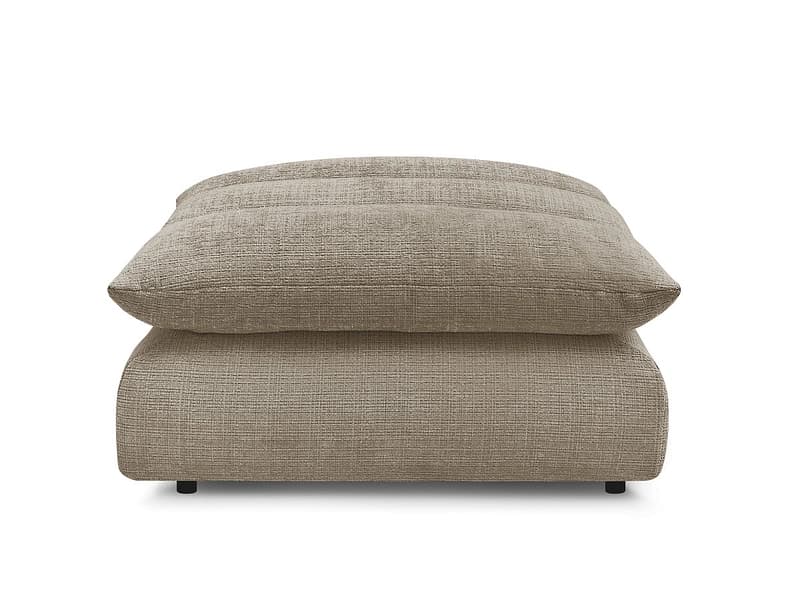 Hocker BOBOCHIC NEIL 100x100x45cm stoff mit textur taupe