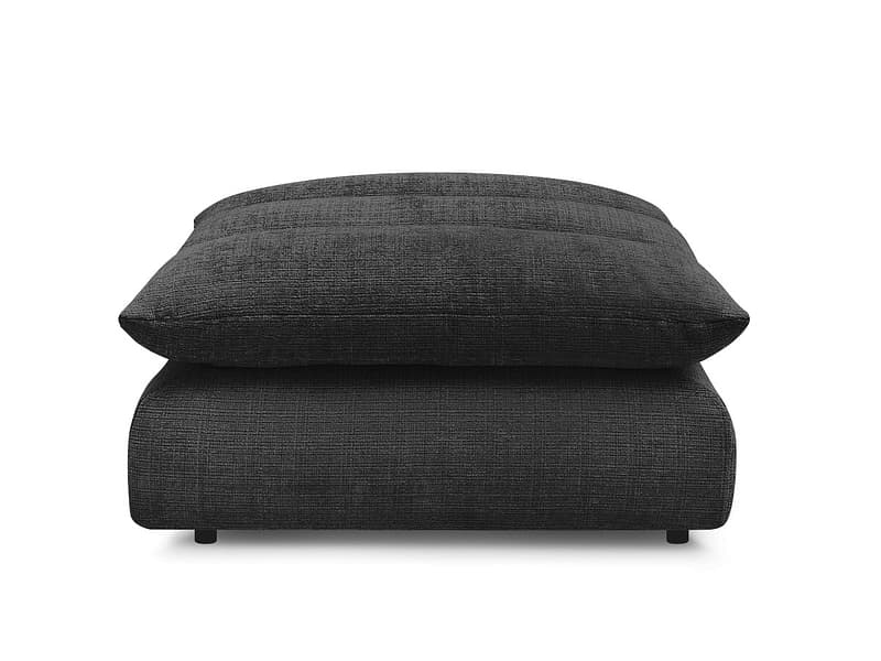 Hocker BOBOCHIC NEIL 100x100x45cm stoff mit textur schwarz