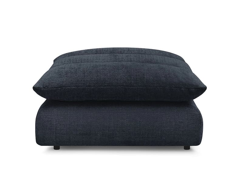 Hocker BOBOCHIC NEIL 100x100x45cm stoff mit textur dunkelblau