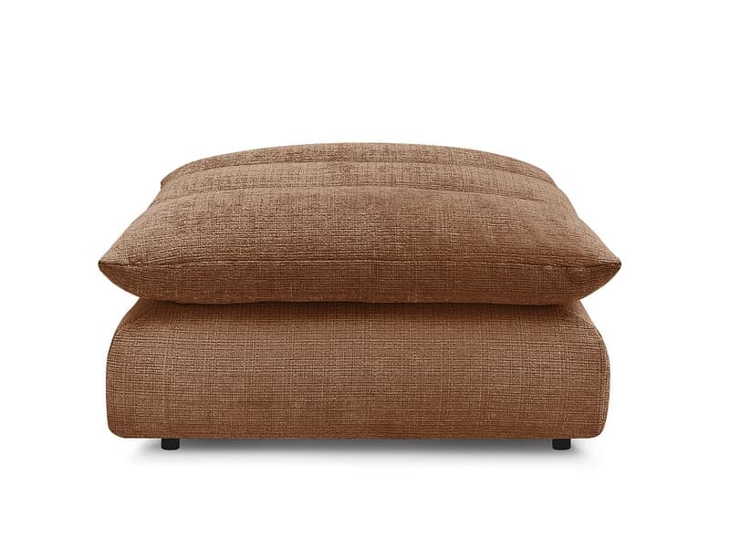 Hocker BOBOCHIC NEIL 100x100x45cm stoff mit textur orange