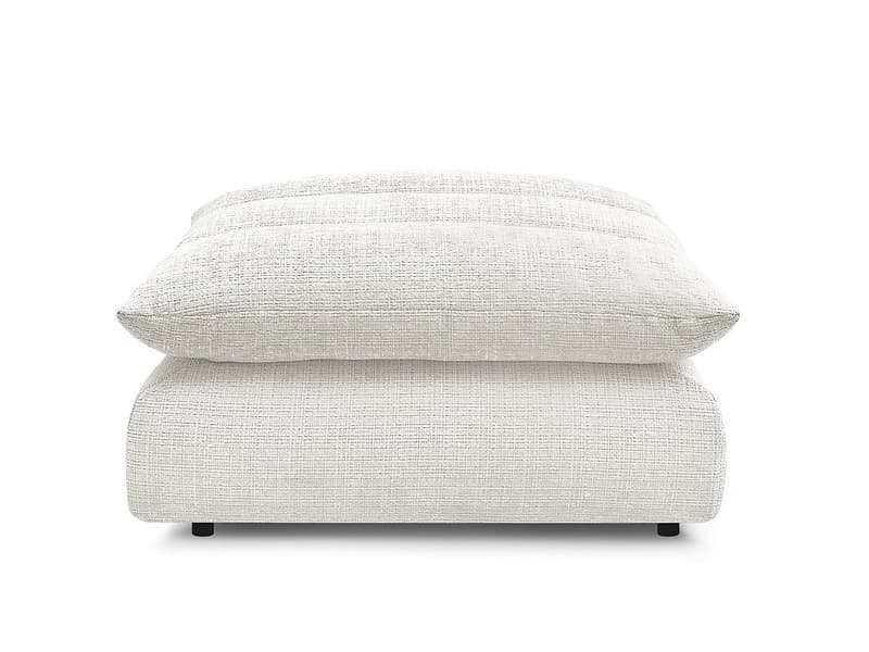 Hocker BOBOCHIC NEIL 100x100x45cm stoff mit textur weiss