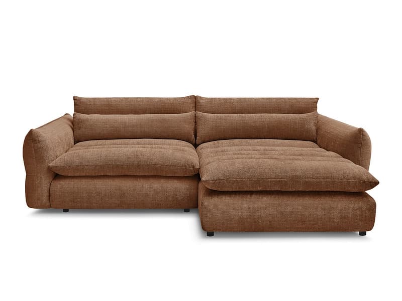 Ecksofa BOBOCHIC NEIL Stoff mit Textur orange