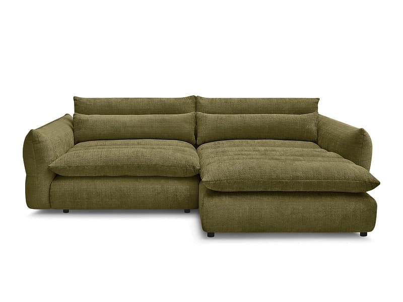 Ecksofa BOBOCHIC NEIL Stoff mit Textur grün