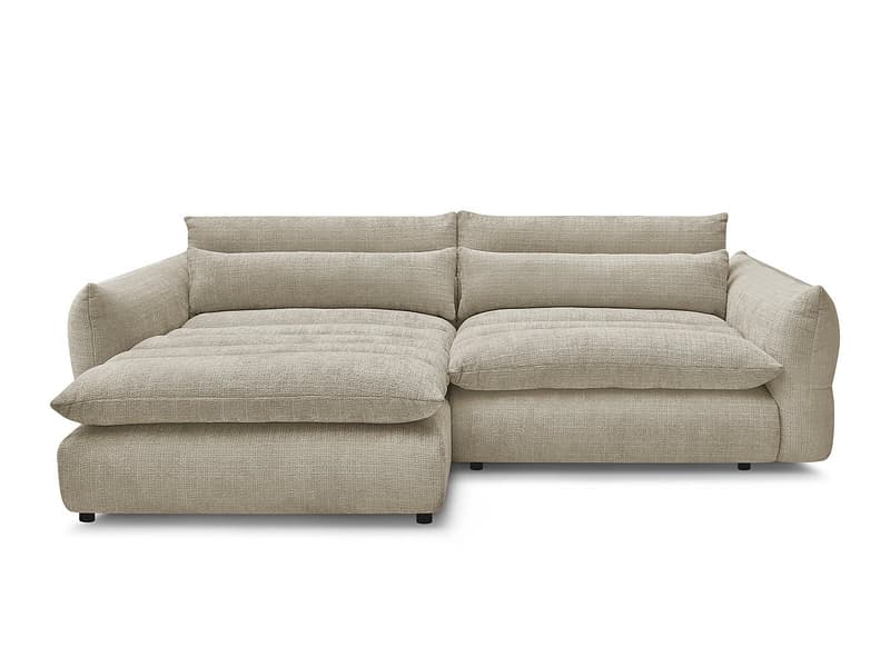 Ecksofa BOBOCHIC NEIL Stoff mit Textur beige