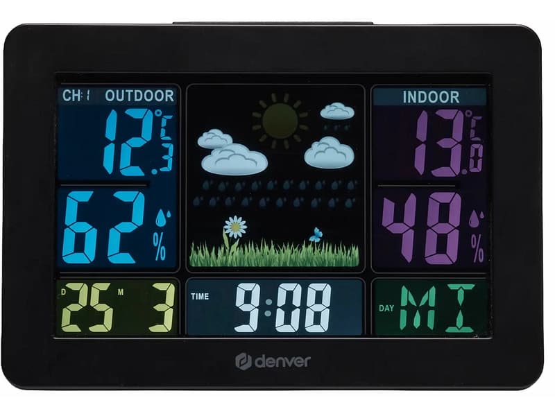 DENVER Wetterstation schwarz