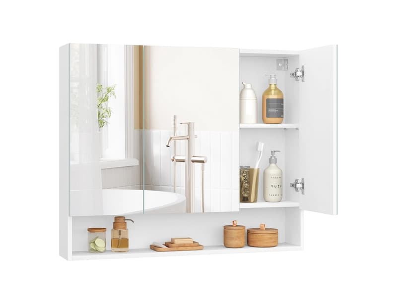 Badezimmerschrank VASAGLE Wolkenweiss