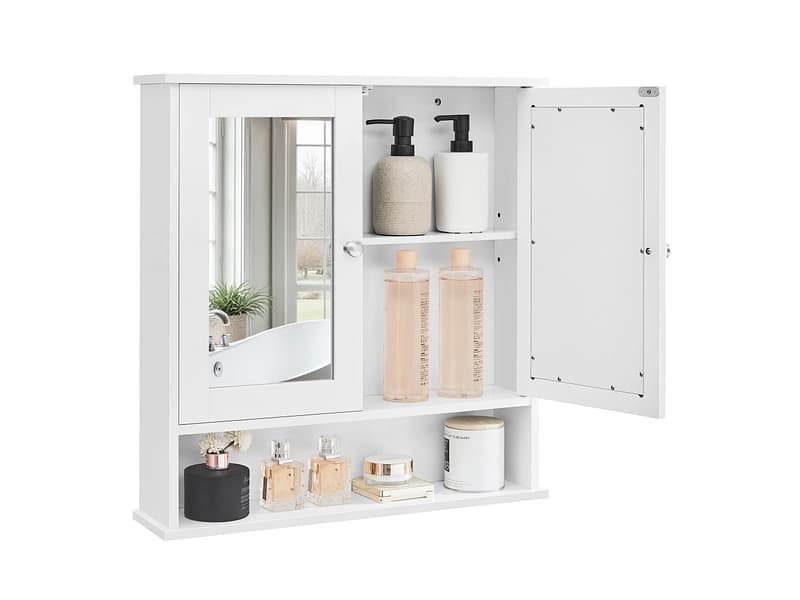 Badezimmerschrank VASAGLE Wolkenweiss