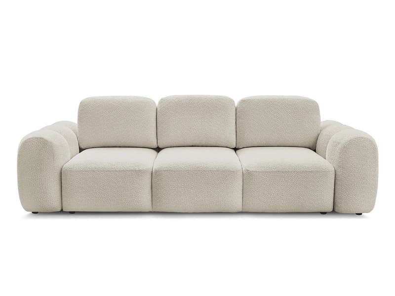 3er Sofa BOBOCHIC MONTAIGNE Boucle-Stoff beige