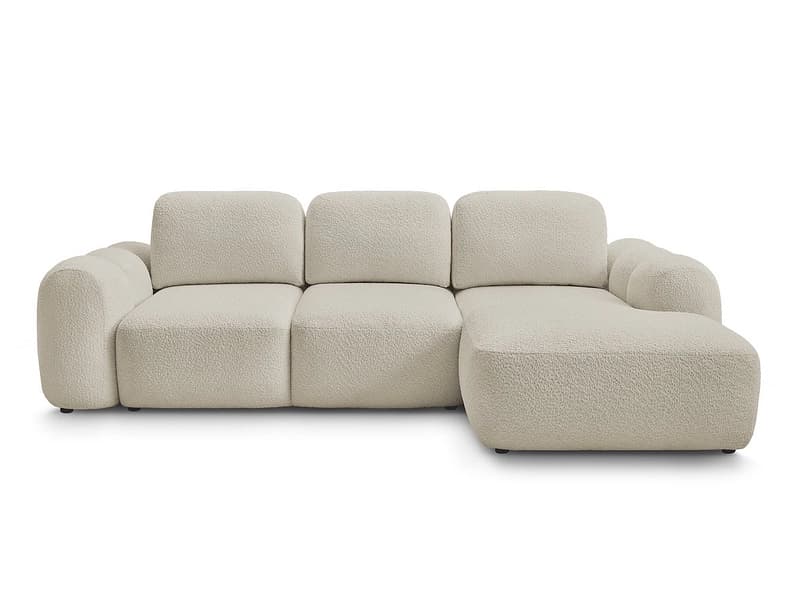 Ecksofa BOBOCHIC MONTAIGNE Boucle-Stoff beige