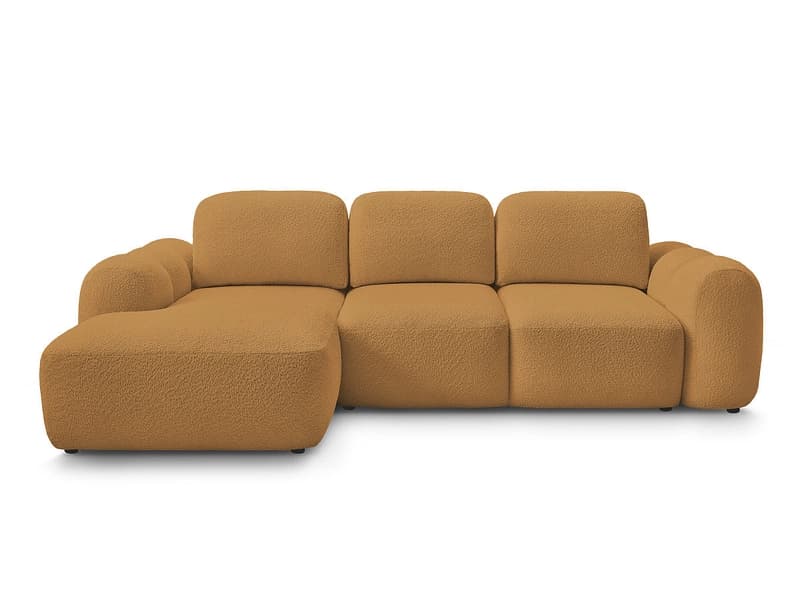Ecksofa BOBOCHIC MONTAIGNE Boucle-Stoff gelb