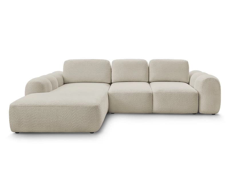Ecksofa BOBOCHIC MONTAIGNE Boucle-Stoff beige